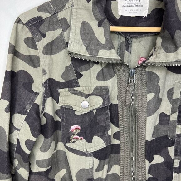 Ashley By 26 INTERNATIONAL Downtown Collection Camouflage Jacket Size Large - Picture 3 of 8